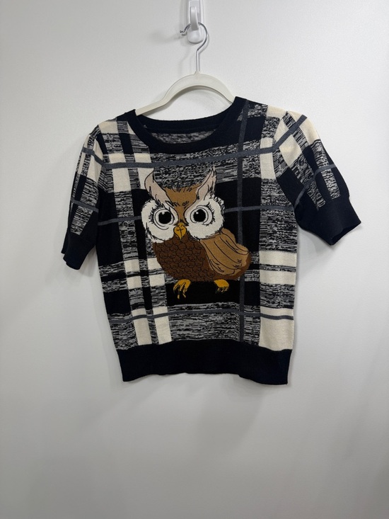 Alice + Olivia Sweaters - Alice + Olivia Wool Owl Short Sleeve Sweater size small.